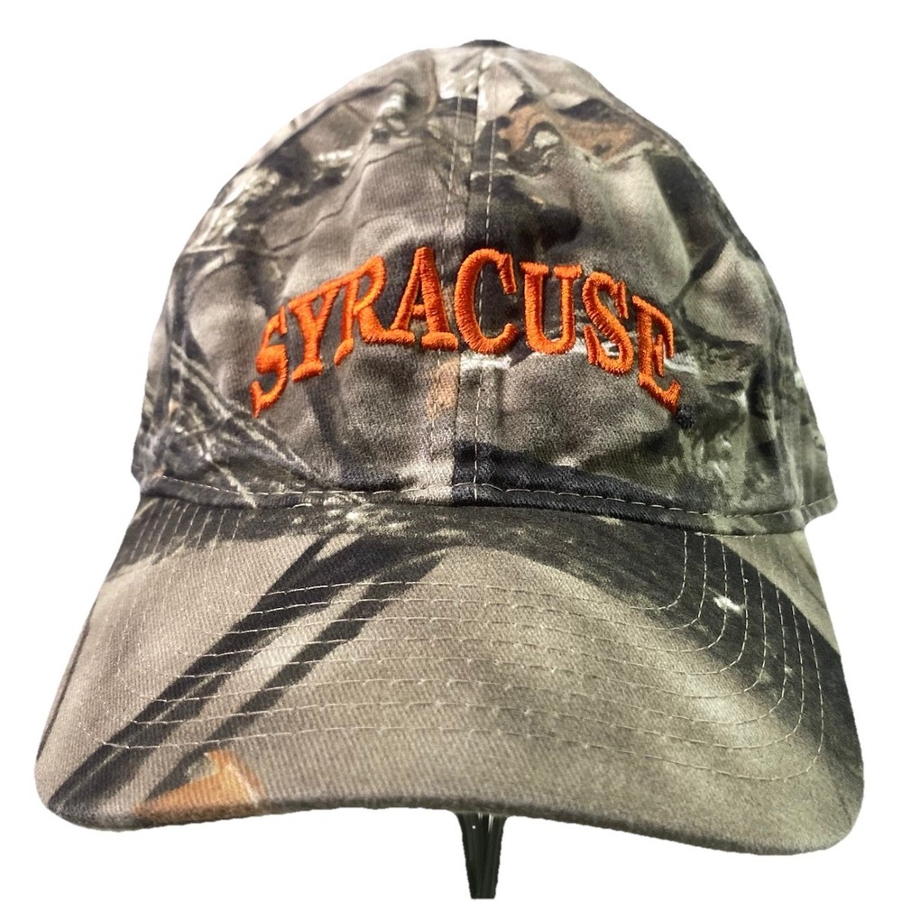 Legacy Syracuse Orange Camouflage Hat Hunters Baseball Cap Tree Bark EUC